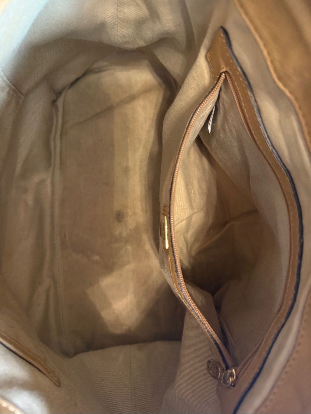 MCM Cognac Visetos Logo Shoulder Tote w/ COA - Picture 9 of 12